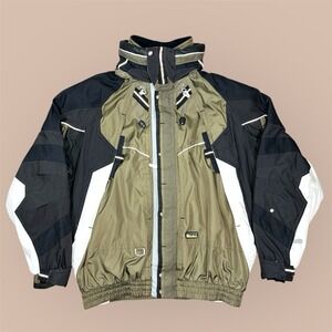 Killy AWT Rescue RECCO Ski Jacket Mens XL 46 Winter Hooded Coat Waterproof Olive